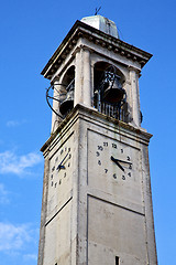 Image showing cardano campo  old  tower bell sunny day 