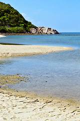 Image showing asia in thailand kho phangan bay isle white  beach    