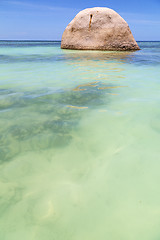 Image showing thailand kho tao bay isle white  beach    rocks in asia   