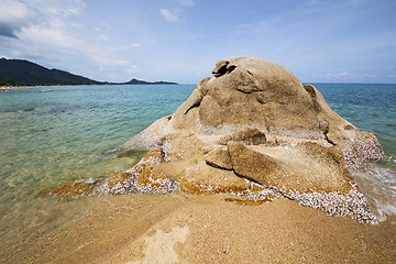 Image showing   kho samui bay isle white  beach  south china sea
