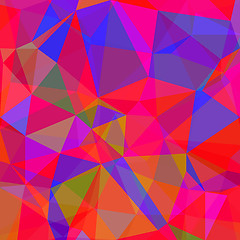 Image showing Abstract Red Blue Polygonal Background