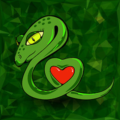 Image showing Snake and Heart 