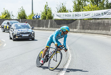 Image showing The Cyclist Michele Scarponi - Tour de France 2014