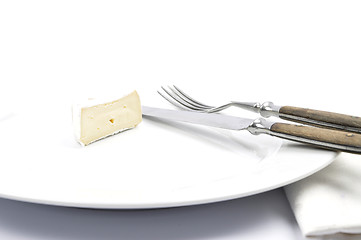 Image showing Soft cheese on plate