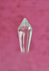 Image showing Glass crystal on red