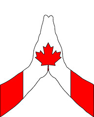 Image showing Canadian praying