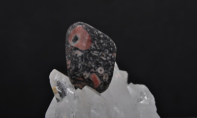 Image showing Jasper on rock crystal