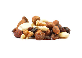 Image showing Trail mix on white