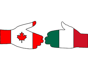 Image showing International handshake