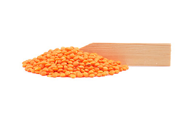 Image showing Red lentils at plate