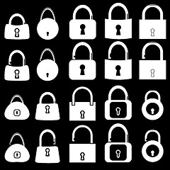 Image showing Set of Locks Silhouettes 