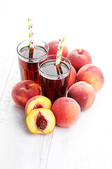 Image showing peach ice tea