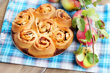 Image showing yeast apple cake