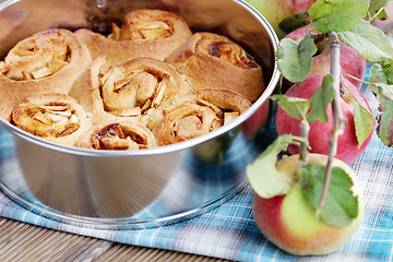 Image showing yeast apple cake