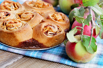 Image showing yeast apple cake