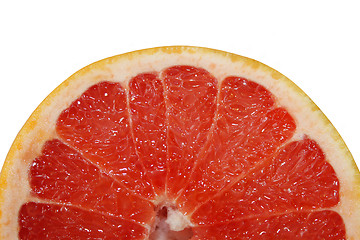 Image showing grapefruit fresh sliced and isolated