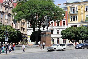 Image showing monument of Daniel of Galicia in Lviv city