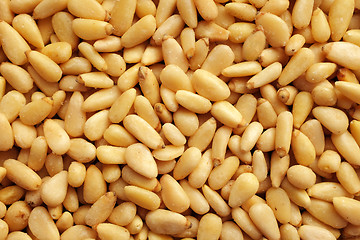 Image showing Pine kernels background