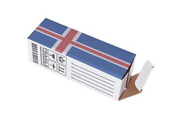 Image showing Concept of export - Product of Iceland