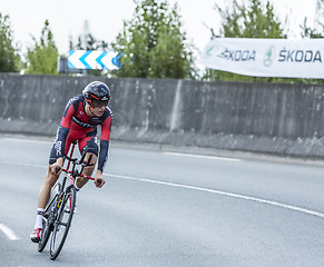 Image showing The Cyclist Michael Schar - Tour de France 2014