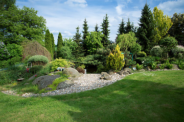 Image showing Beautiful spring garden design