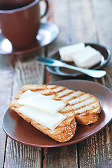 Image showing bread with butter