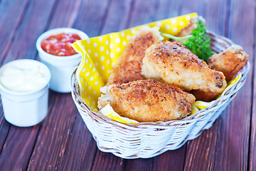 Image showing fried chicken wings