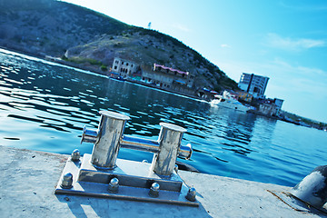 Image showing Boats and yachts in port