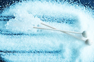 Image showing White sugar crystals