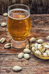 Image showing glass of light beer