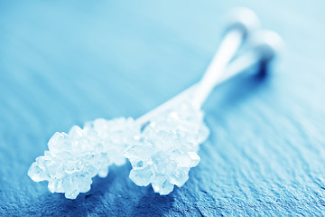 Image showing White sugar crystals