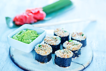 Image showing fresh sushi 