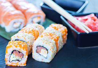 Image showing fresh sushi 