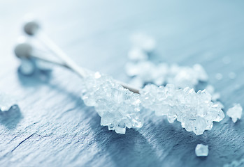 Image showing White sugar crystals