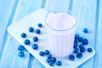 Image showing blueberry yogurt