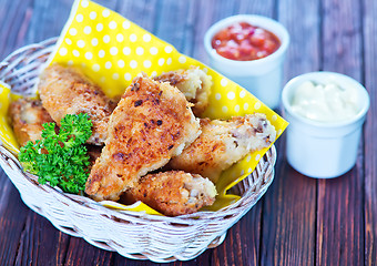 Image showing fried chicken wings