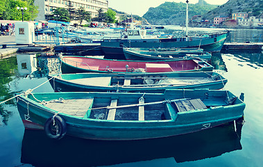 Image showing Boats and yachts in port