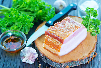 Image showing smoked lard