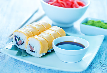 Image showing fresh sushi 