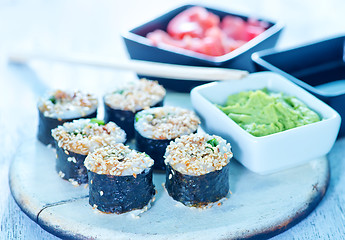 Image showing fresh sushi 
