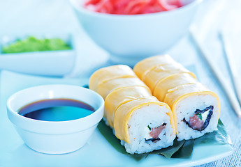 Image showing fresh sushi 