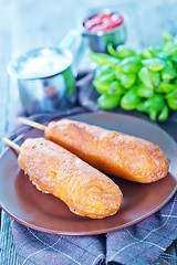 Image showing corndogs