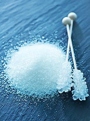 Image showing White sugar crystals