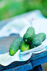 Image showing raw cucumbers