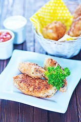 Image showing fried chicken wings 