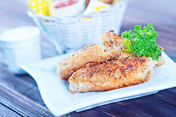 Image showing fried chicken wings 