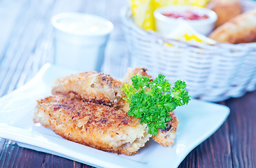 Image showing fried chicken wings 