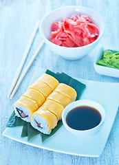 Image showing fresh sushi 