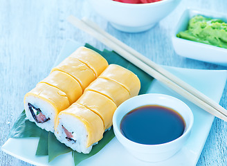 Image showing fresh sushi 