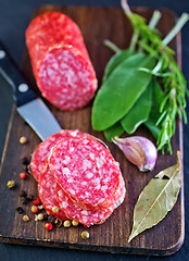 Image showing salami